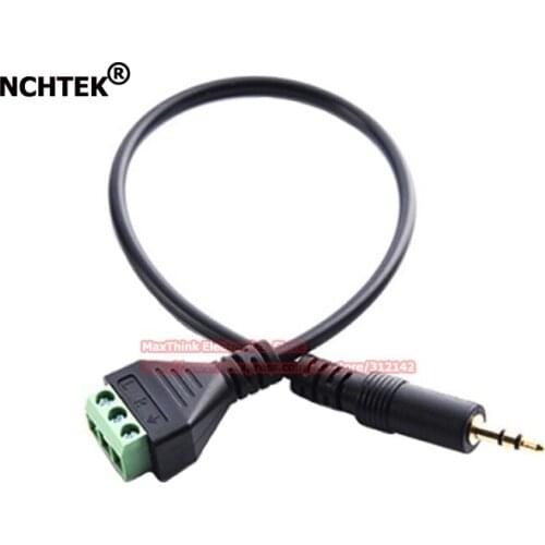 NCHTEK 3.5mm Stereo Male to 3 Screw Terminal Female Headphone Screw Connection Terminal Converter Cable/Free Shipping/2PCS