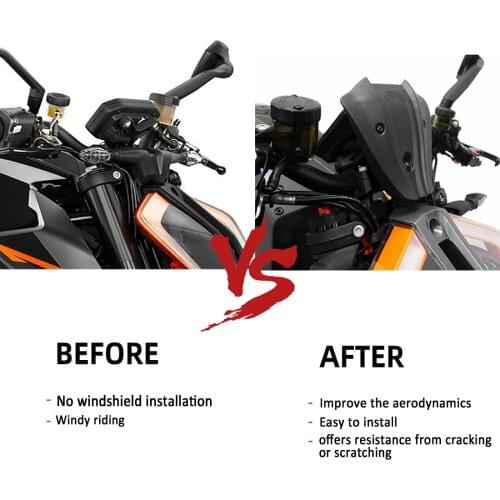 New Black For 1290 Super Duke R 2020 2021 Motorcycle Accessories Windscreen Windshield Wind Shield Screen Protector