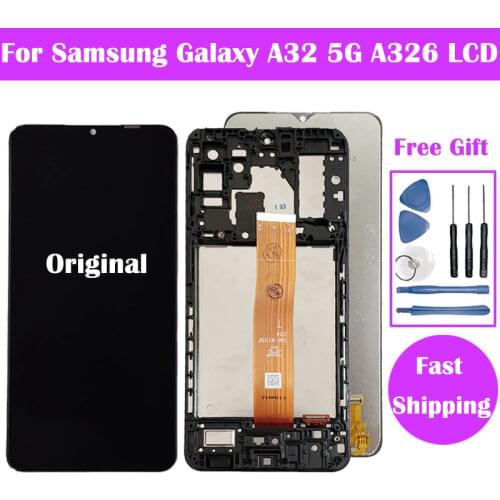 Original LCD For Samsung Galaxy A32 5G A326 LCD Display with frame Touch Screen Digitizer For Samsung SM-A326B A326B/DS Display