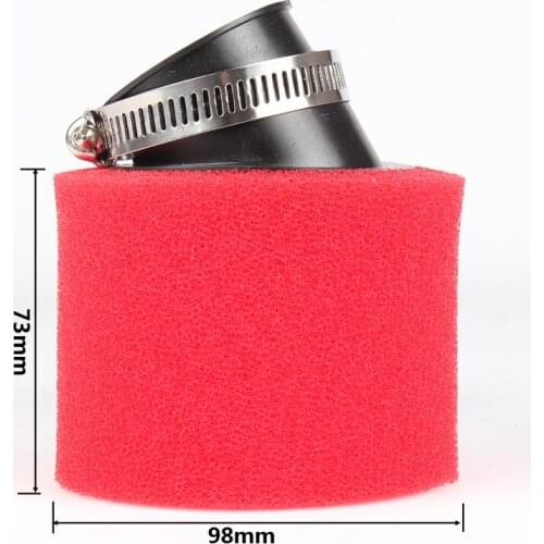 42mm ATV PIT DIRT BIKE 45 Degree ANGLED FOAM Air Filter Pod Cleaner fit pz30 carburetor 200cc 250cc