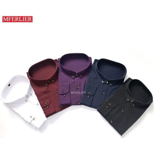 Spring autumn Plus size shirt men 5XL 6XL 7XL 8XL 9XL Bust 160cm Loose shirt men