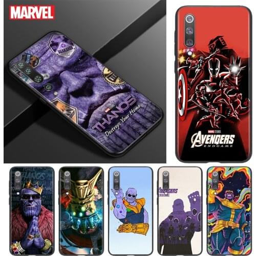 Silicone Cover Marvel Thanos Infinity Gauntlet For Xiaomi Mi 11 10T 10 9T 9 8 Note 10 Lite Pro Ultra 5G Black Soft Phone Case