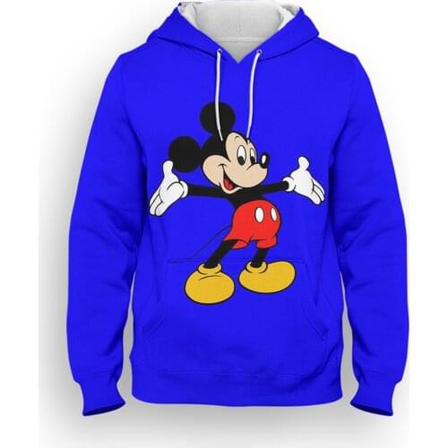 Cartoon Anime Clothes For Boy Girl Kids Disney Mickey Mouse 3D Print Women Hoodies Spring Autumn Oversized Men Sweatshirts