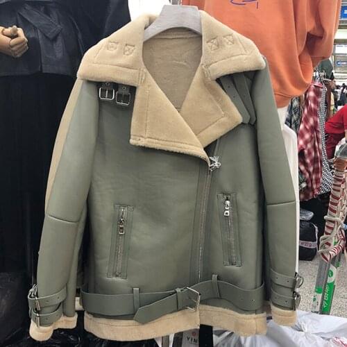 Vintage Women Fur Leather Jacket and Coats Thick Warm Automotive Woman Faux Fur Coat Women Brand Clothing Real Picture 2020 A907