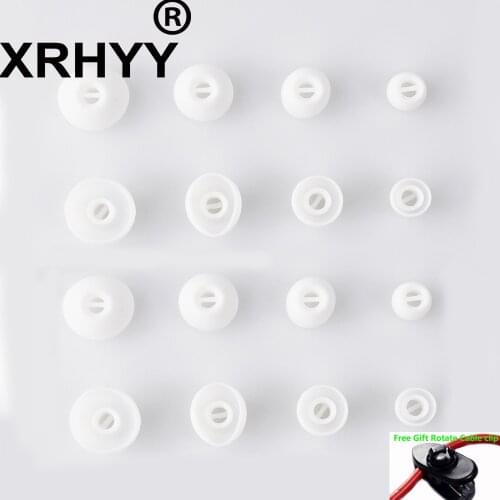 XRHYY White XS/S/M/L 4 Sizes 8 Pair Soft Silicone Replacement Ear Tip Ear Adapters For Sennheiser Momentum HD1 In-Ear Earbud