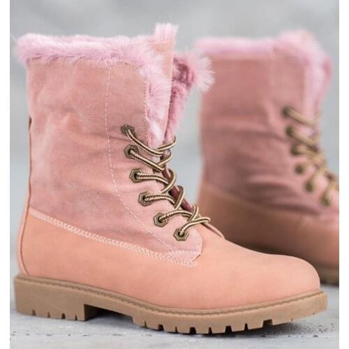 2021 Winter Boots New Female Comfort Casual Flat Wedges Women Ankle Boots Shoes Lace-up Shoes