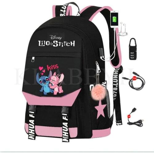 Stitch Kawaii Women Backpack Ladies Harajuku School Bag Vintage Female Cool Backpack Cute Women Students Bag Book Fashion