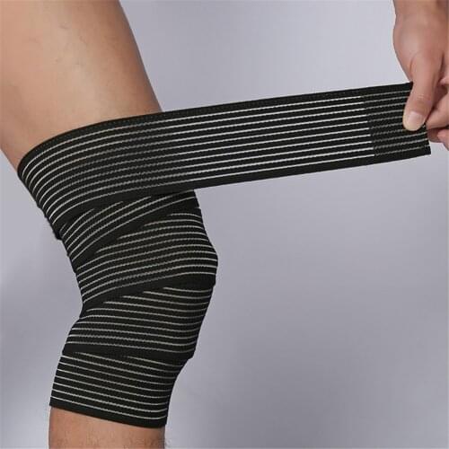 1 Pairs Knee Elbow Wrist Ankle Support Elastic Wrap Sport Bandage for Basketball Football Running Leg or Hand Protect THANKSLEE