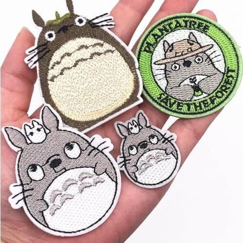 1Pcs Cartoon My Neighbor Totoro Animal Patches for Clothes Embroidery Appliques Child Clothing Accessories Badge