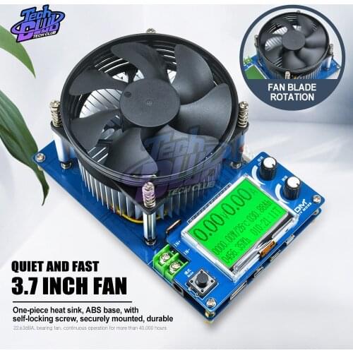 150W 10A Adjustable Constant Current Electronic Load Battery Tester 2.2'' LCM Meter Lead-acid lithium Discharge Capacity Teste