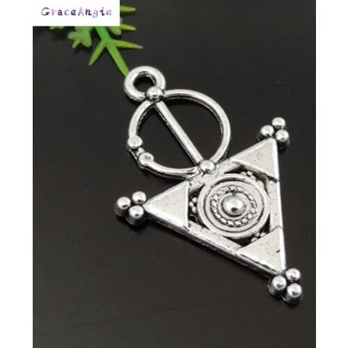 20PCS New Fashion Hot Wholesale Jewelry color Alloy Triangle Circle Jewelry Accessories Pendant Charm 39421
