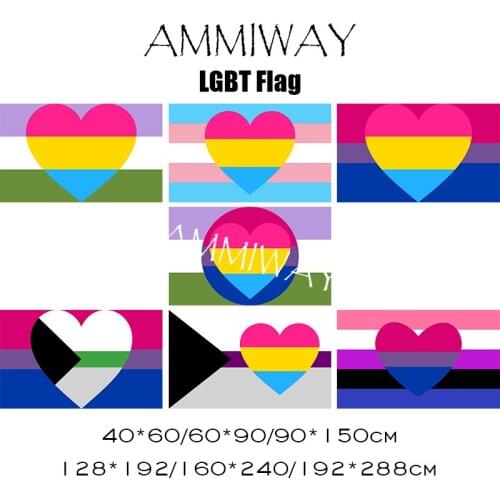 AMMIWAY Genderqueer Pansexual Transgender Pansexual Bisexual Demiromantic Demisexual Genderfluid Combo Rainbow Lgbt Pride Flag