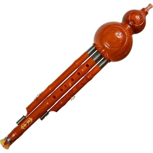 Bakelite Three Tone Hulusi Flute C/bB Key Gourd Flauta Crashproof Dampproof Calabash Flute Hulusi Folk Instruments Flutes Hulusi