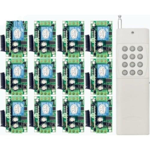 220v wireless remote with 12 single relay module
