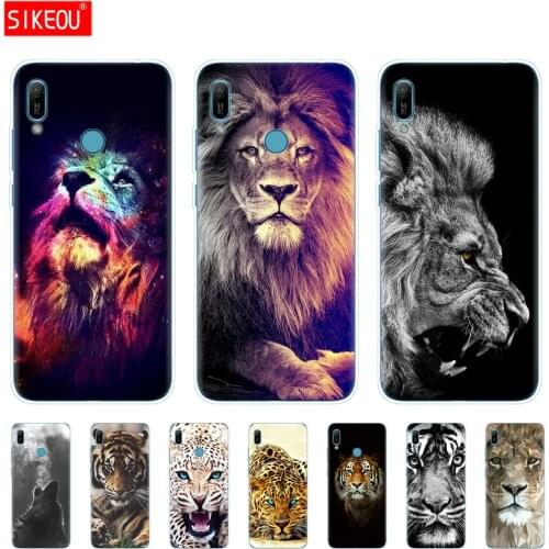 Case for Huawei Y6 2019 case TPU back Cover Soft Phone case For Huawei Y6 pro 2019 prime case wolf tiger lion Leopard bear