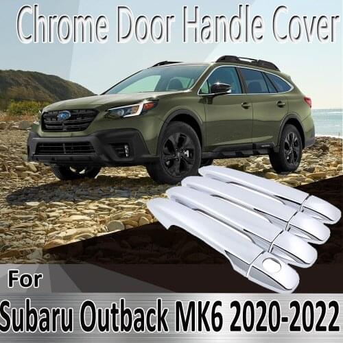 For Subaru Outback MK6 2020-2022 2021 Stickers Decoration Chrome Door Handle Cover Refit Car Accessories