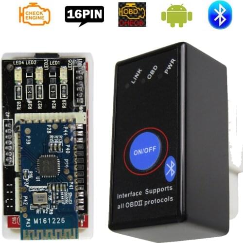 MINI ELM327 Bluetooth V1.5 Power Switch ELM 327 V 1.5 OBD2 OBD II Scanner for Android Torque Elm-327 Bluetooth Diagnostic Tools