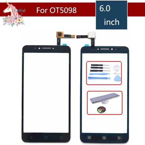 For Alcatel One Touch Pixi 4 6.0 OT5098 5098 5098O Touch Screen Digitizer Sensor Outer Glass Lens Panel Replacement