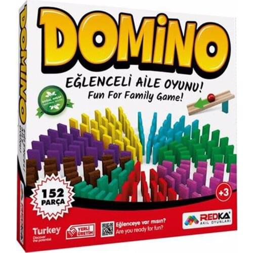 Domino Color Wooden Block 152 Pcs. Fun for Family Game Natural Montessori Fidget Spinner