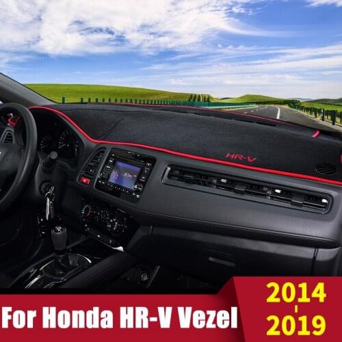 Car Dashboard Cover Mat Sun Shade Pad Instrument Panel Carpets For Honda HR-V HRV RU 2014-2016 2017 2018 2019 2020 Accessories