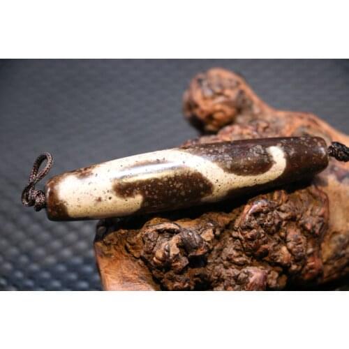 Treasure Magic Power Tibetan Old Agate Cinnabar ruyi hook dZi Bead Amulet Timestown UPD22