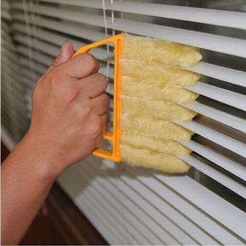 1Pc Washable Window Cleaner Microfiber Dust Cleaner Brush For Venetian Air Conditioner Car Window Groove Dust Cleaning Tool