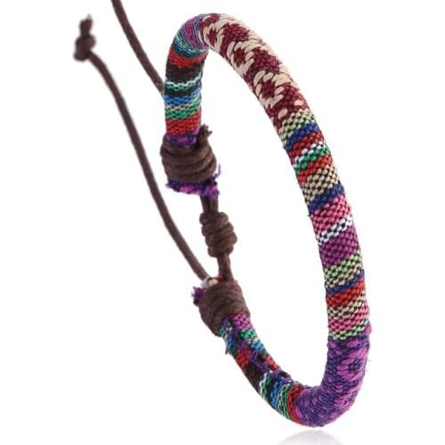 Jessingshow New Fashion Bohemian Unisex Braided Charm Leather Hand Chain Adjustable Friendship Men Women Bracelet