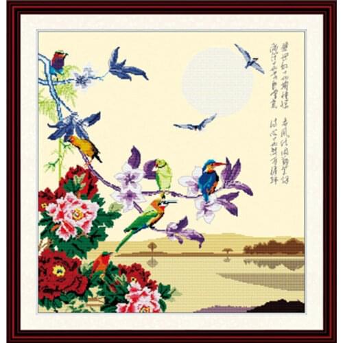 Reunion cross stitch kit cartoon canvas stitching embroidery DIY handmade needlework