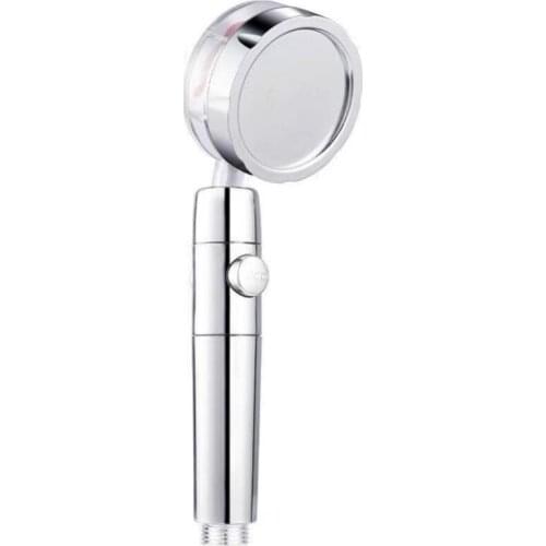 Stainless Steel Shower Head Turbocharged Rotating Nozzle Set Handheld Household One-key Water Stop Magic Water Line Top H8125