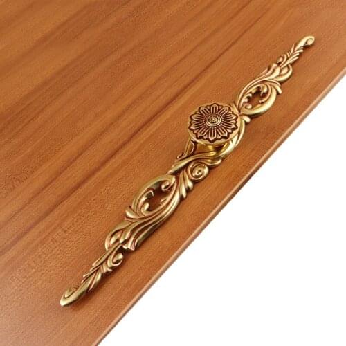 New Antique Boutique Drawer Bookcase Wardrobe Door Art Cabinet Handle Solid Brass(L:148mm)