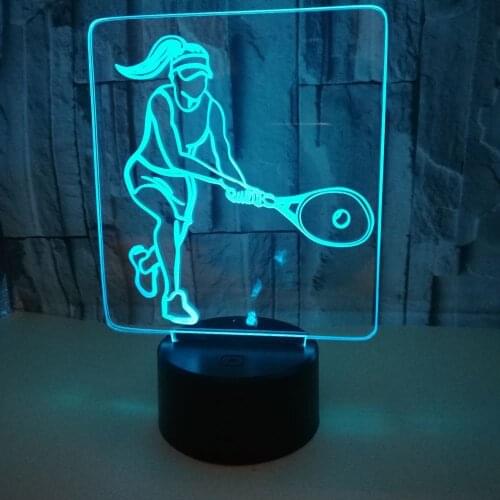New Tennis 3d Lamp Touch Led Stereovision 3d Night Table Lamps For Living Room Enterprise Gift Desk Lamp