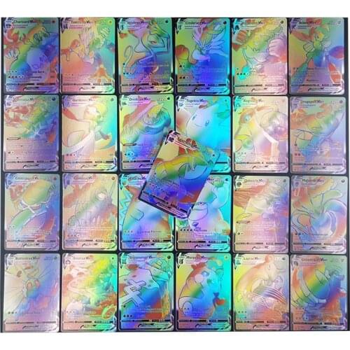2021 New Spanish Pokemon Flash Card GX VMAX Trainer Energy Holographic Spain Playing Cards Game Castellano Espanol Children Toy