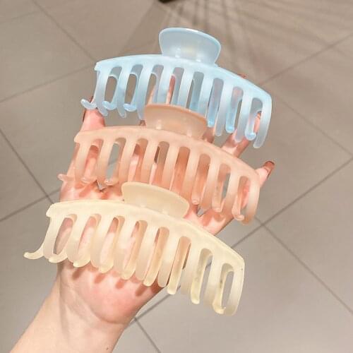 2021 New Fashion Claw Clip for Women Girls Transparent Plastic Hair Claw Large Size Hair Clamps Claw Clip Crab Hair Accessories