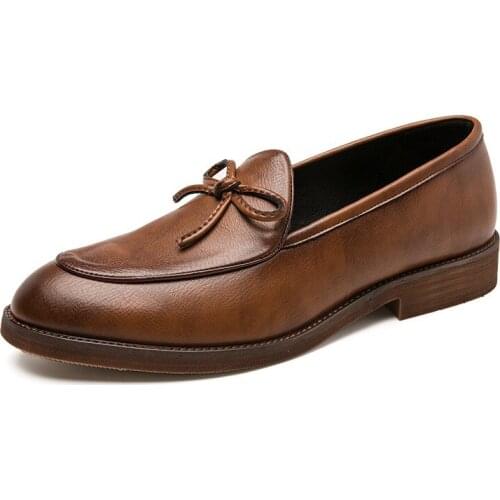 New Fashion Leather Gentleman Stress Shoes Mens Business Driving Shoes Outing Loafers Size 38-47