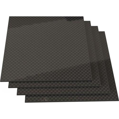 100MM X 250MM 3K Matte Surface Plain Weave Carbon Fiber Board Panel 0.25mm-6mm Thick