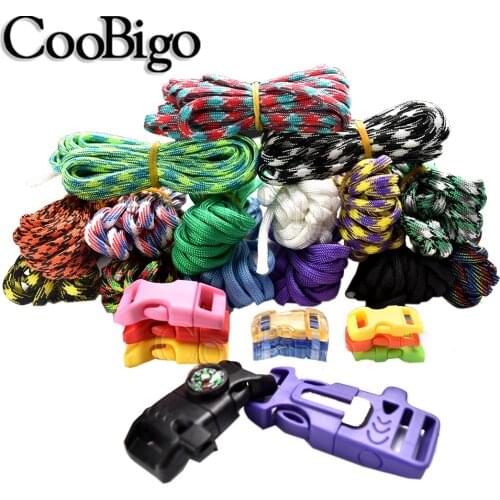 Paracord Bracelet Buckle Set Survival Wristband Part 550 Cord Parachute Rope 10ft Side Release Buckle 10mm Weaving DIY Accessory