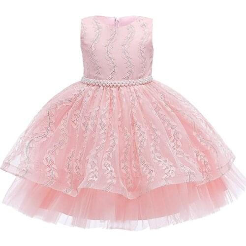 2020 Baby Girl Dress Kids Clothes For Girls Children Clothes Lace Party And Wedding Dress Beading Princess Dress 3-10 Year