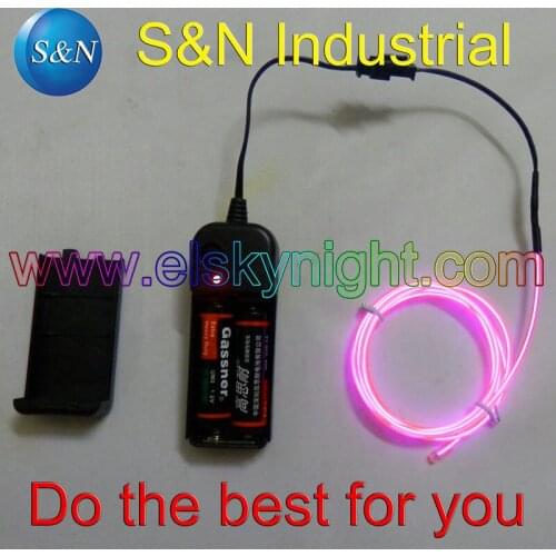 Pink 1 Meters El wire +inverter with Led indicator free shipping