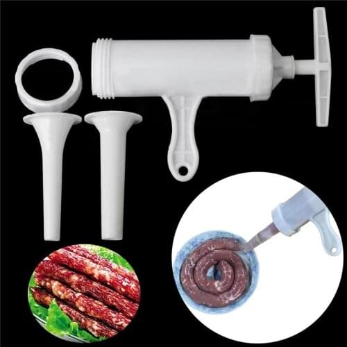 Manual Meat Sausage Machine Set Filler Stuffer Sausage Salami Maker And Funnel Hand Pie Tools