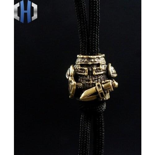 Medieval Sword Shield Warrior Umbrella Rope Handmade EDC Pendant DIY Knife Pendant With Ornaments
