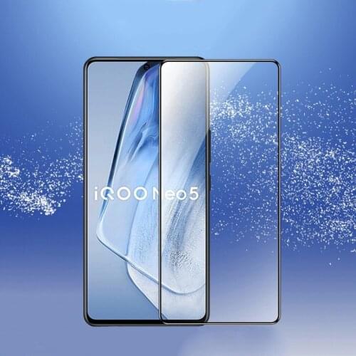 Tempered Glass For VIVO IQOO U3 Z3 Neo5 Black Edge Screen Protector For IQOO Neo 5 U3 Z3 Full Cover 9H Safety Protective Film
