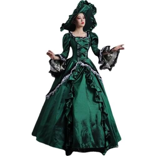 High Quality Southern Belle Renaissance Princess Victorian Cinderella Gown Dress Marie Antoinette Hats