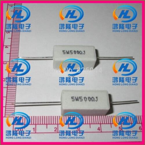 10pcs/lot) 5W 500 ohm +/-5% / 5W 500 ohm 5% / 5W 500RJ