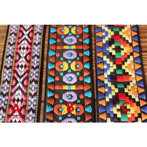 5 yards/lot Woven Jacquard Ribbon 4.6cm Geometric pattern