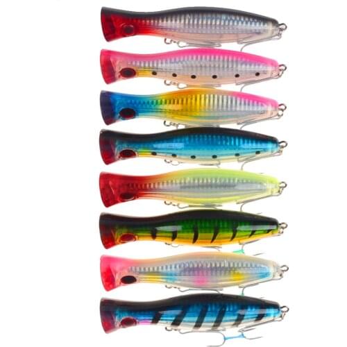 8PCS Fishing large fish bait Wobbler crank hard bait 12cm/40g Artificial 3D eyes Crankbait Top waters jig Fishing tackle lure