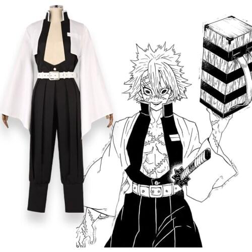 Anime Comic Demon Slayer Kimetsu no Yaiba Cosplay Costumes Shinazugawa Sanemi Cosplay Costume Blade Of Demon Kimono Kendo suit