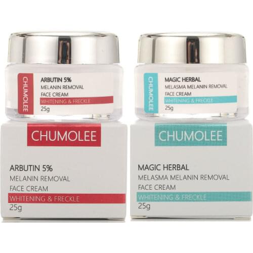 Chumolee Arbutin 5% Herbal Whitening Freckle Cream Melasma Remove Acne Dark Spots Pigment Moisturizer Face Care Day Cream