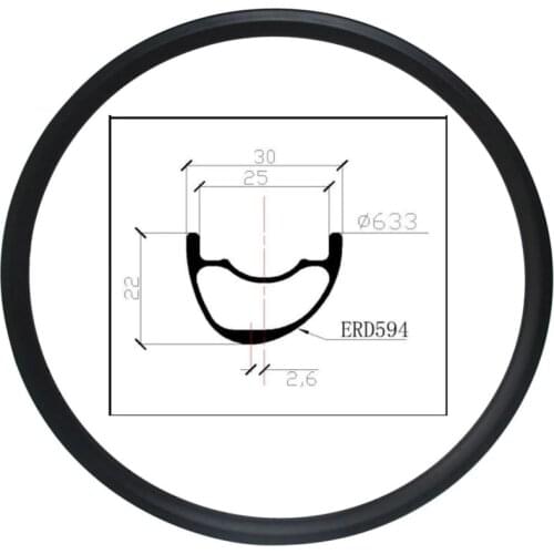 310g Only MTB Clincher Carboron rims 29er hookless 30mm width 22mm depth 29inch Mountain tubeless asymmetric Carbon bike Rims
