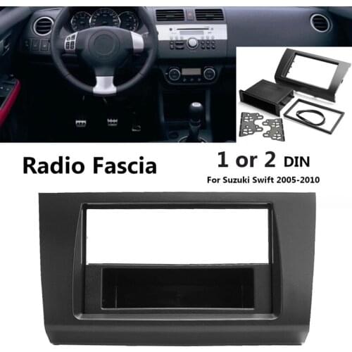 1 or 2 Din Car Stereo Radio Fascia Plate Frame DVD Panel Audio Dash Mount Kit Adapter for Suzuki Swift 2005-2010