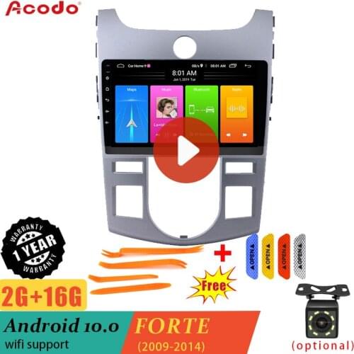ACODO 2G RAM+16G ROM Android 10.1 Car Radio Multimedia Player For KIA Forte 2010-2018 Navigation GPS 2 din